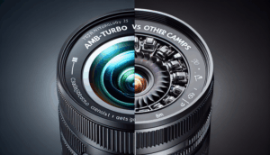 "Cover image: 'ambturbo vs ค่ายอื่นๆ' with contrasting designs, highlighting a competitive tech duel."