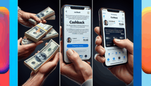 alt_text: Three photorealistic AI image prompts for "ambturbo คืนยอดเสีย," showcasing cashback themes.