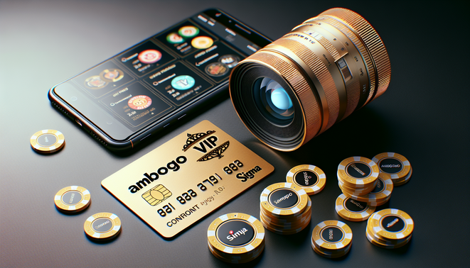 Cover image for "ambgogo VIP: Is it worth it?" featuring a golden VIP card, smartphone, and casino chips.